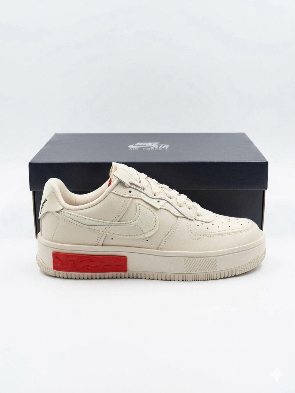 Size 8.5 - Nike Air Force 1 Fontanka Pearl White University Red W